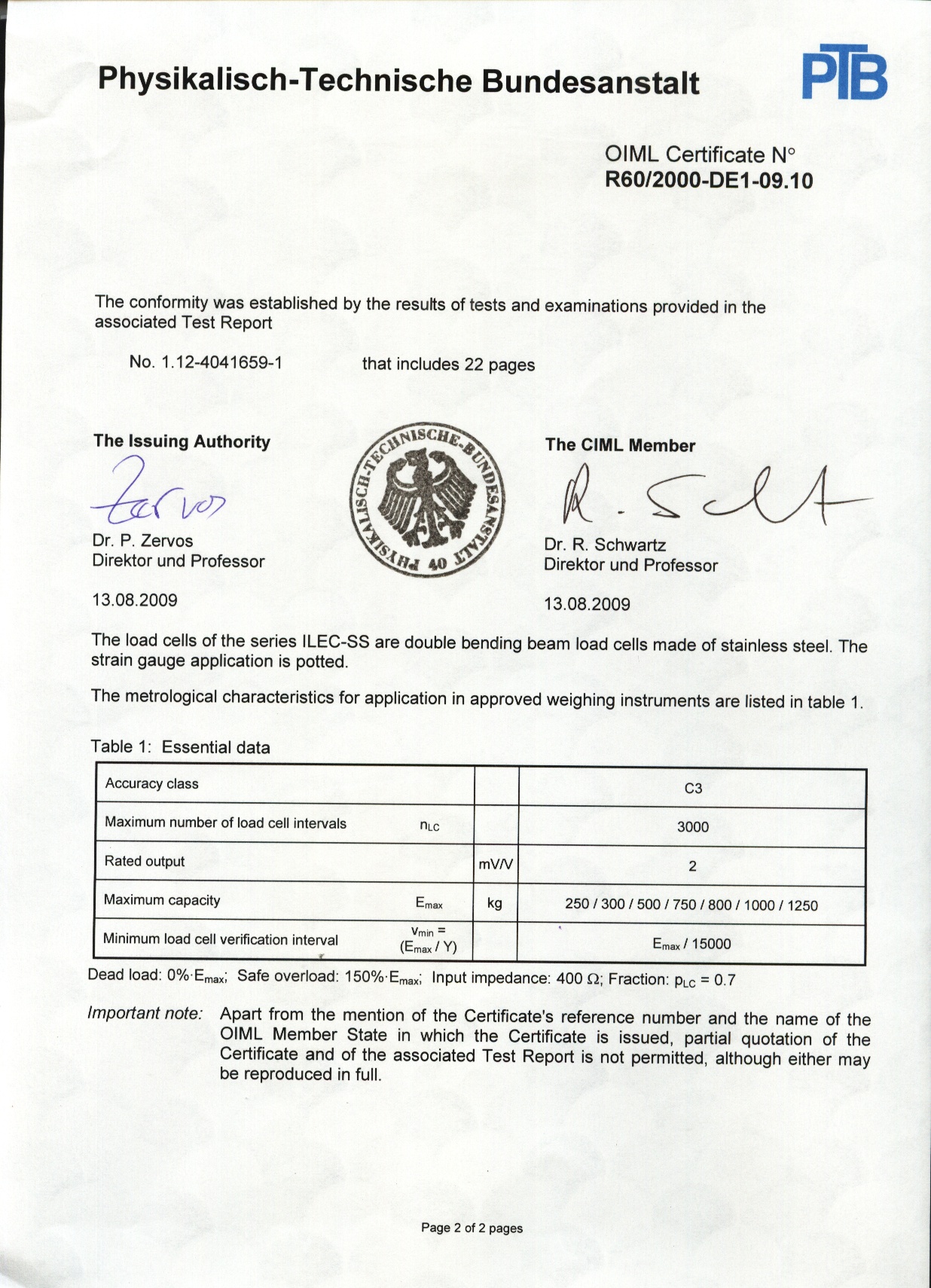 OIML-ILEC-SS（page2 of 2pages）
